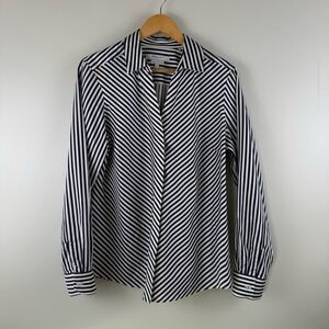 Foxcroft Wrinkle Free Cotton Cherry Shirt Size 14 Shaped Women's Heritage